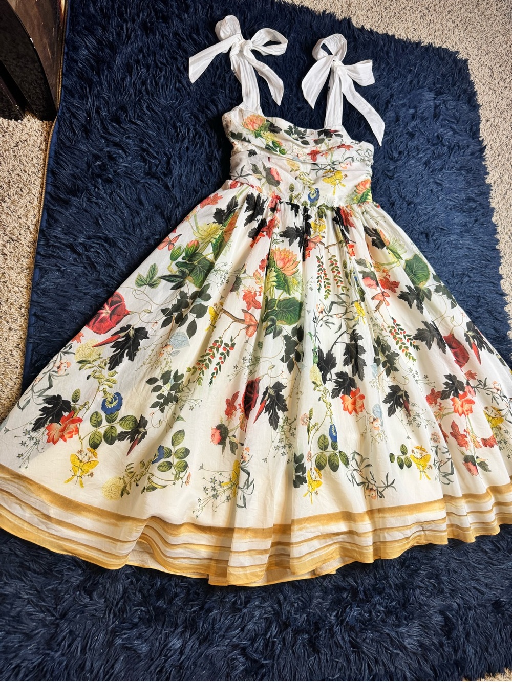NWOT Alice + Olivia Haven Corset Flared Floral Print Midi Dress. Size 10/M - Picture 9 of 16